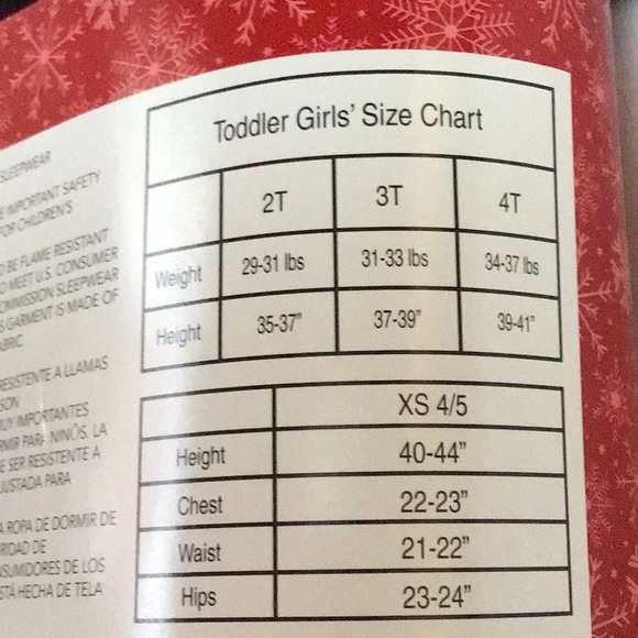 Happy Holidays Family Pajamas Girl’s 2 Piece PJ Set Size XS 4/5  NWT - Picture 4 of 7